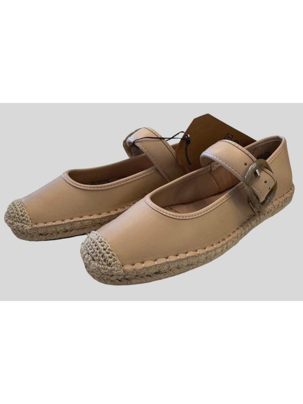 Frye & Co Jantani 9.5 Mary Jane Flat Shoes NWB Nude Beige